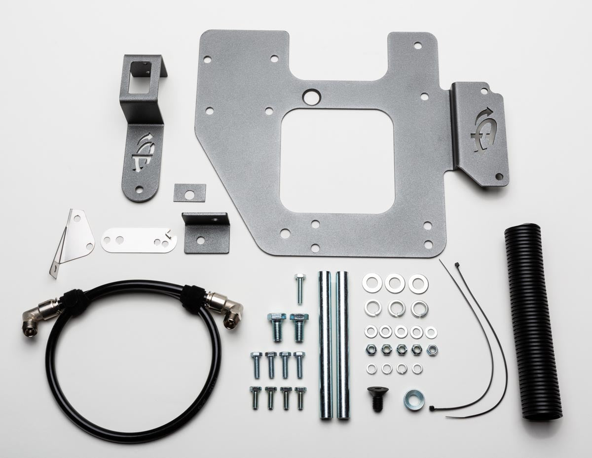 Jeep JK Air Compressor Bracket And Hardware For 07-18 Wrangler JK Engine Bracket for ARB Dual Air Air Compressor Silver UP Down Air